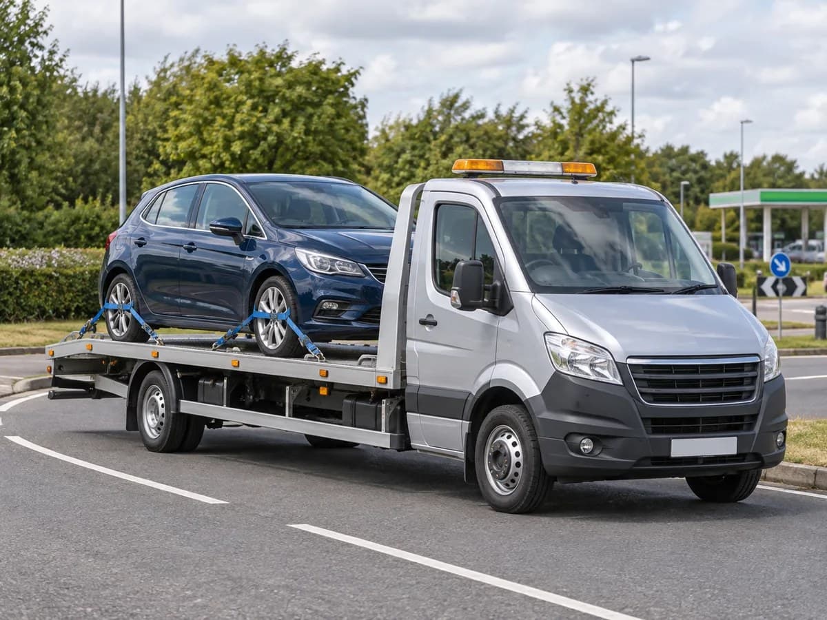 FSR Recovery Groups vehicle transported safely on a flatbed