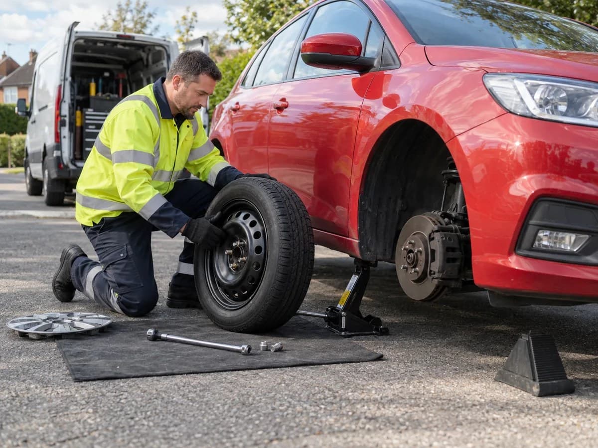 Changing Spare Tyre